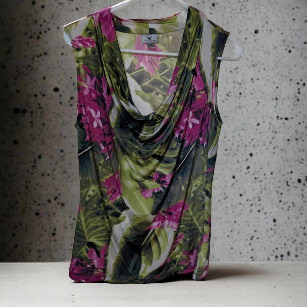 WORTHINGTON Cowl Neck Ladies Top DROP NECK SLEEVELESS